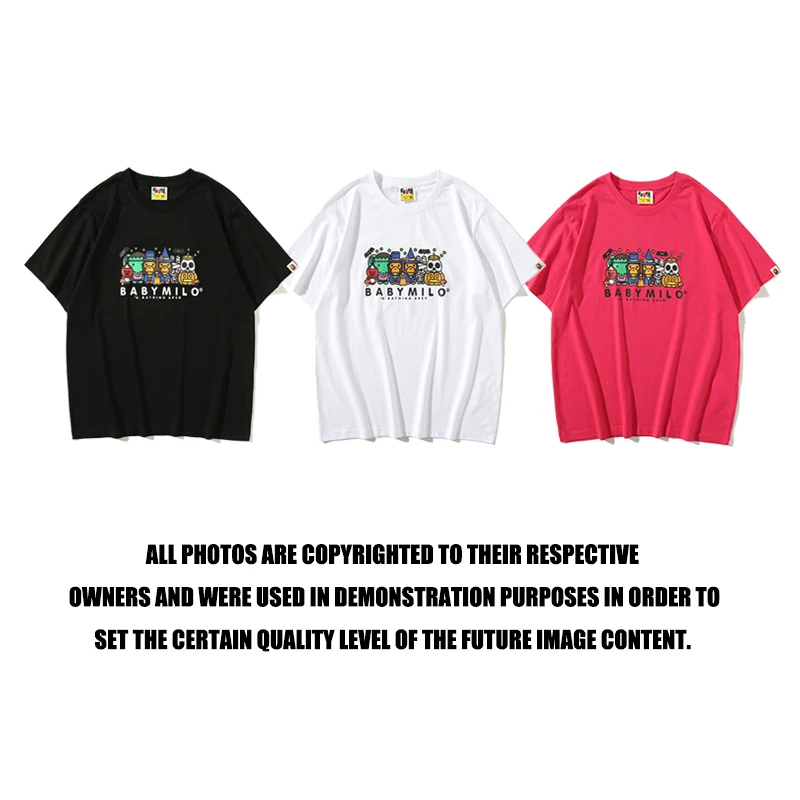 

Fashion BAPE Short Sleeve by Bathing Ape 2022 Japanese Tide Brand High Quality Short Sleeve Casual Hip Hop Cotton T-Shirt#46