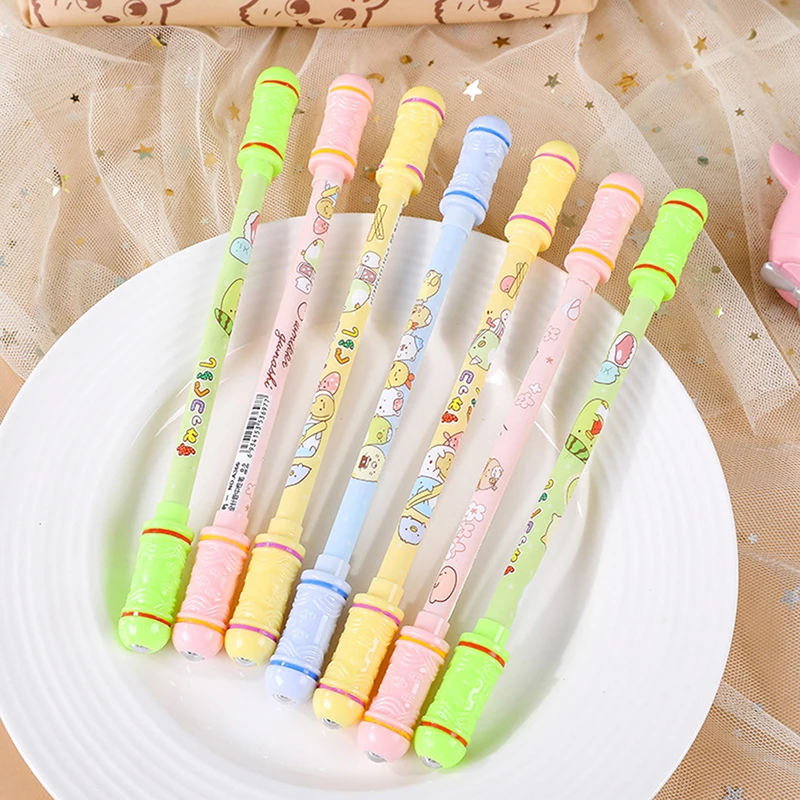 

10pc Creative Erasable Gel Pen 0.5mm Funny Rotating Pen Spinning Gaming Pens for Students Writing Toys Kawaii Stationery Pen