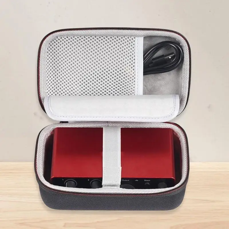 Фото R91A Hard Suck Eva Bag для Focusrite Scarlett 3/4 Audios Interfaces Interfaces Shock -Resing Case с карманной коробкой для №2