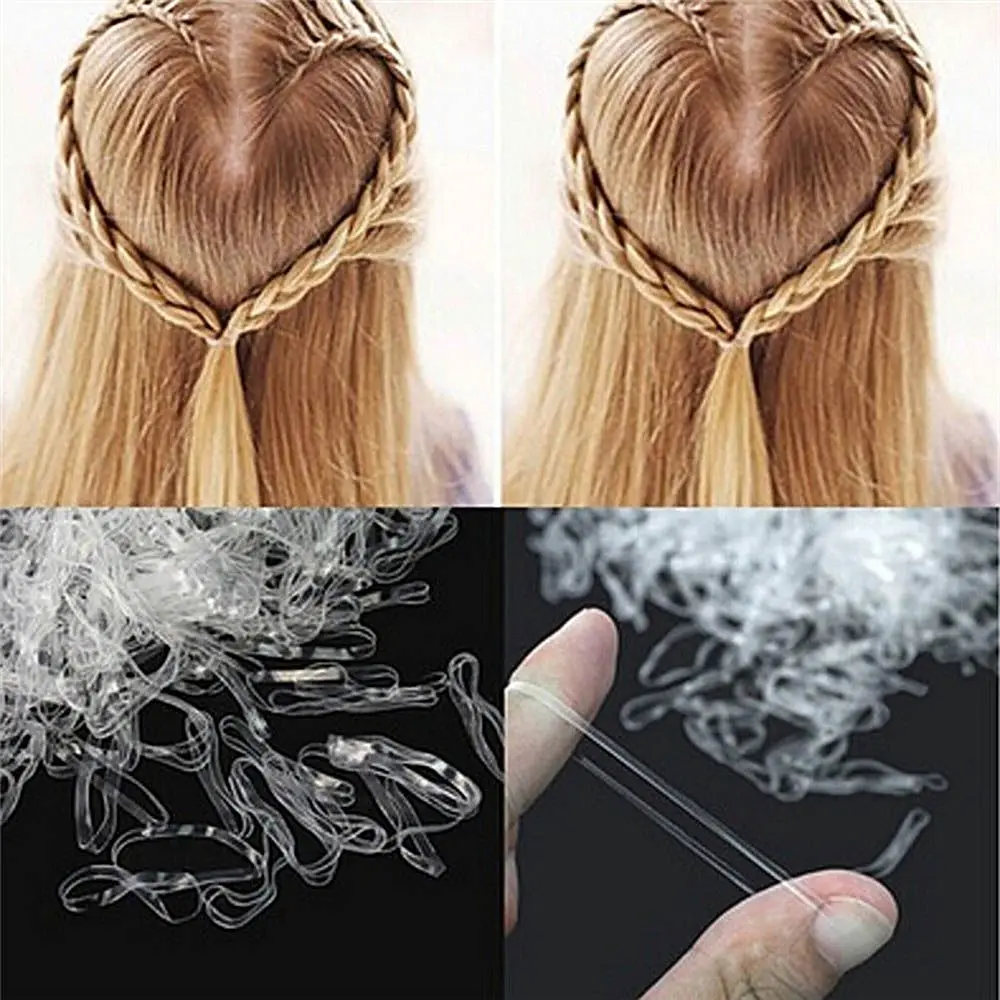 

Useful Hair Styling Tool Elastic Women Rubber Hair Band 500 Pcs Hair Ties Ponytail Holder Ropes