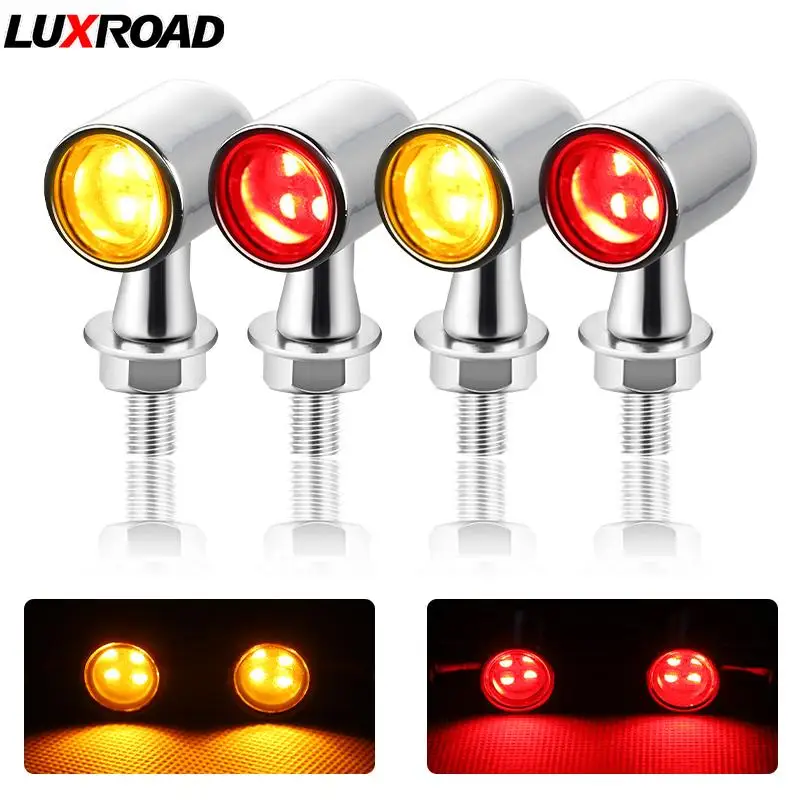 

8mm Motorcycle Mini Smoke Cover LED Turn Signal Brake Light DRL For Dirt Street Bike For Honda Yamaha Suzuki Kawasaki Bicycle