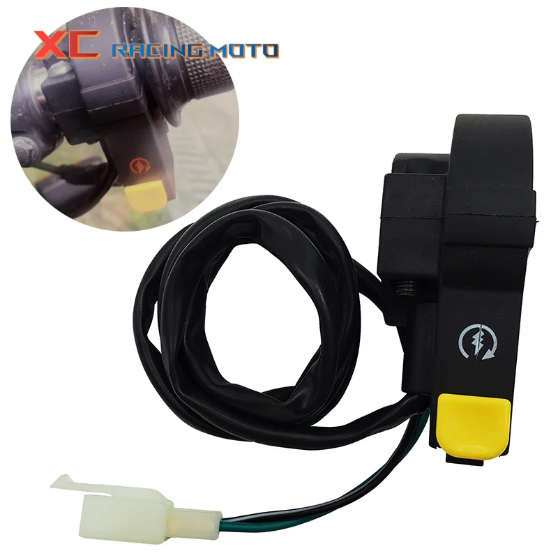 

New Motorcycle Switch 22mm 7/8" Handlebar Universal With 2 Wire Connection Dirt Pit Bike Start & Stop ATV ON/OFF Button Flameout