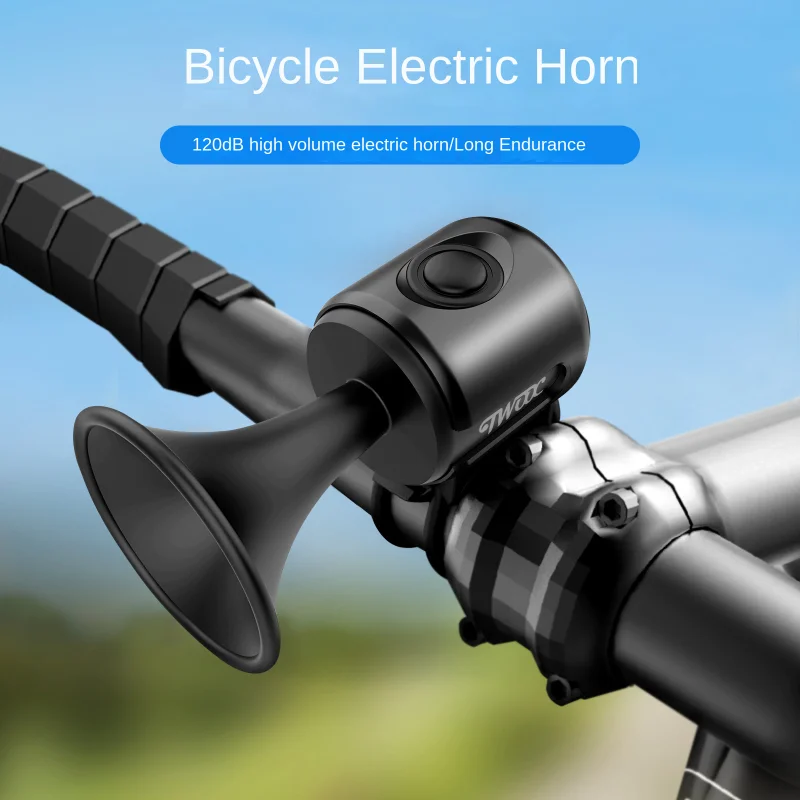 

120dB IPX4 Waterproof Electric Bicycle Horn Loud Bike Bell With Warning Sound Bike Horns for Road Mountain Kids Scooters Bikes