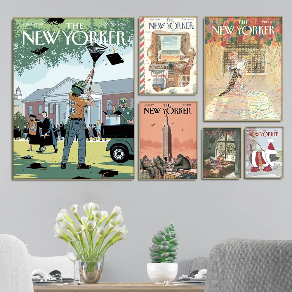 Постеры и принты в стиле ретро для журналов здание домашних животных пейзаж