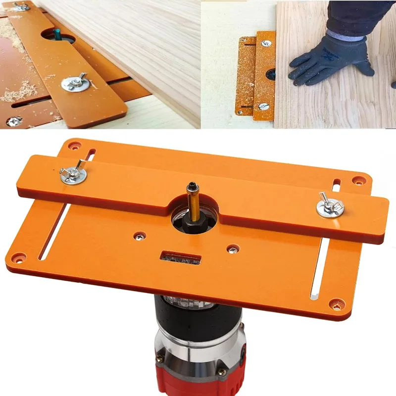 

Wood Milling Slotting Chamfering Trimming Machine Balance Board Router Table Insert Plate GuideTools For Woodworking Work Bench