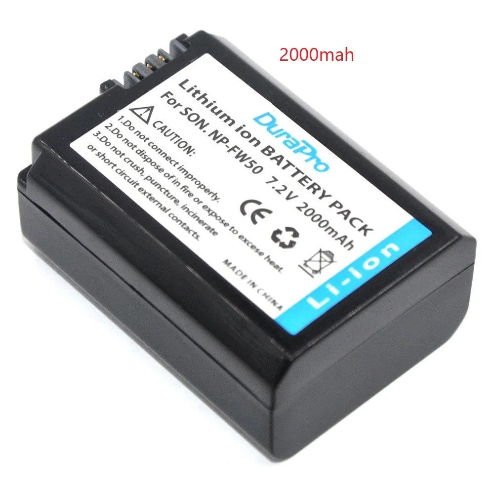 

2000MAH Camera Battery NP-FW50, Suitable For Sony Lumix DMC-3D1, Alpha 7