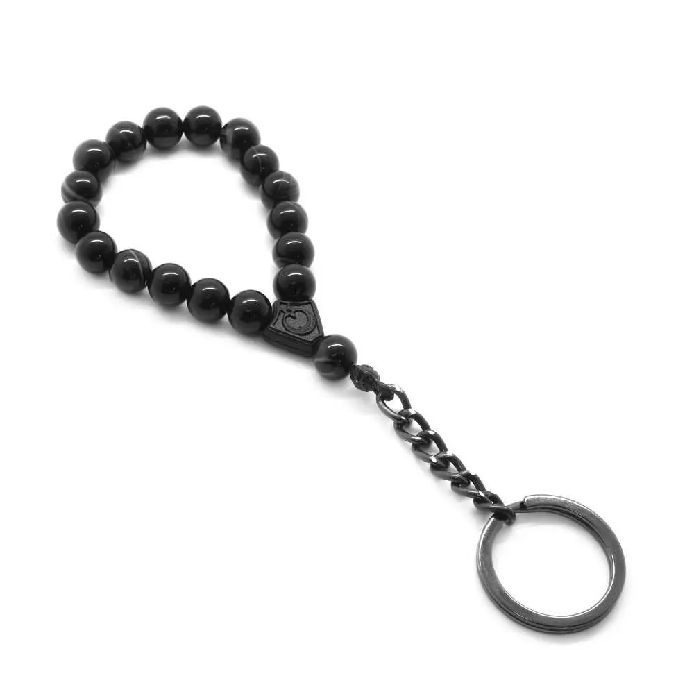 

Solomon Akiği Natural Stone-chrome Steel Kombinli Rosary Keychain