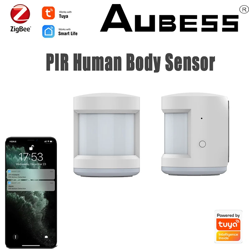 

Aubess Zigbee 3.0 Tuya Mini Smart Human Motion Movement Body PIR Transducer Sensor Smart Life Home Security Wireless Connection