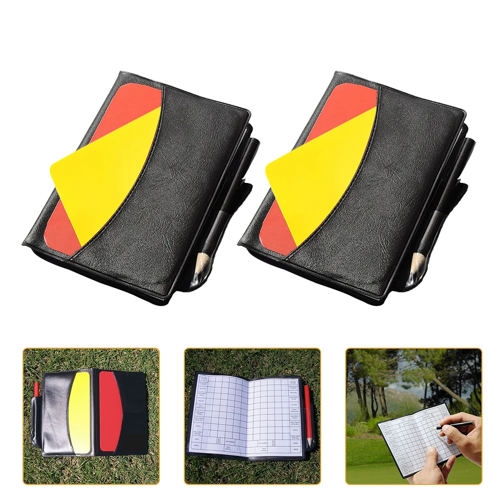 

Refereesoccerkit Yellowred Set Football Wallet Penalty Multi Function Professional Refportable Flags Writeaccessory Match Delay