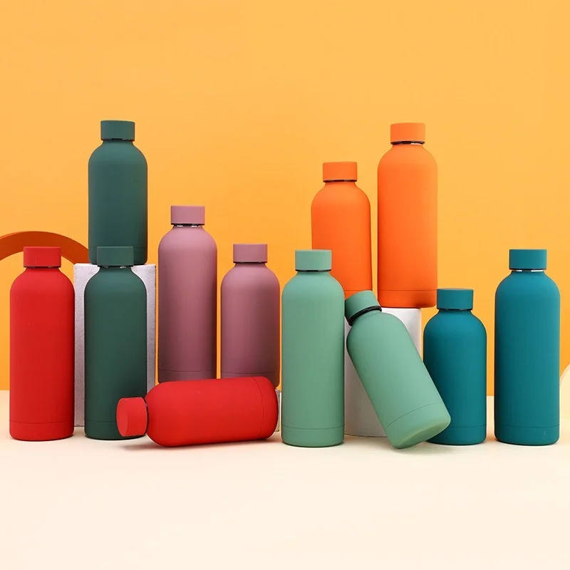 

Fashion 304 Stainless Steel Mini Thermos Large Capacity American Style Jug Frosted Outdoor Sports Water Bottle