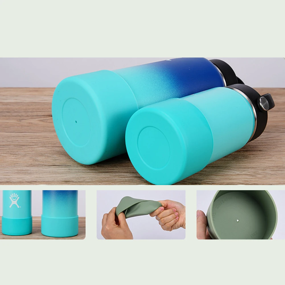 

Silicone Cup Sleeve For 12/16/18/21/24oz Universal Sports Bottle Anti-skid Shock Absorber Cup Bottom Prevent Abrasion Protector