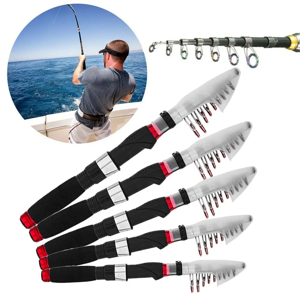 

SuperHard Travel Adjustable Ultralight Telescopic Fishing Rod Fishing Tackle Carp Feeder Stream Hand Pole