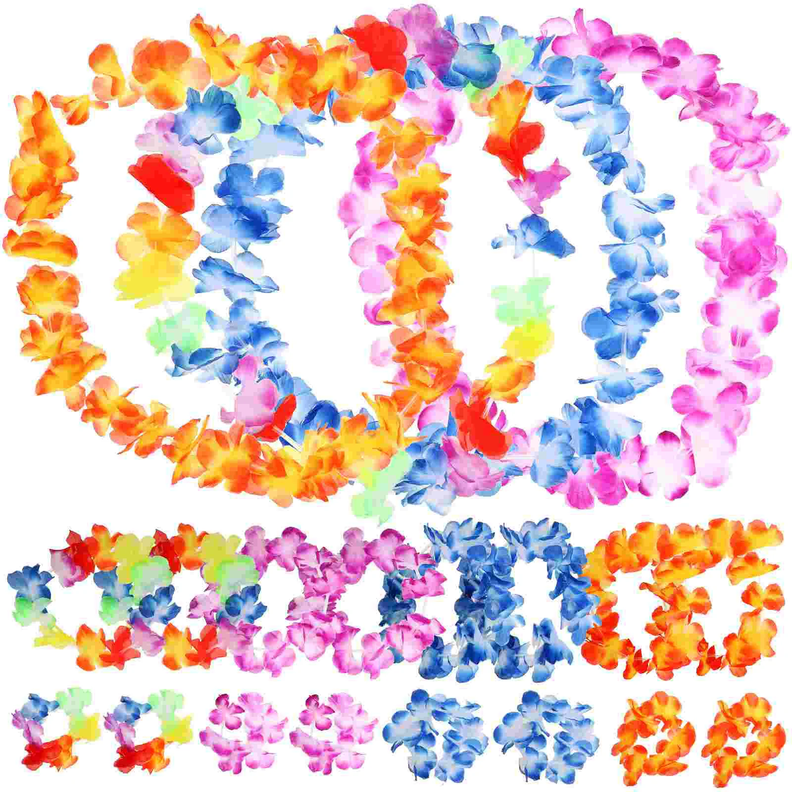 

Leis Luau Hawaiian Party Necklace Decorations Headbands Hawaii Skirt Flower Wristbands Floral Supplies Hula Headband