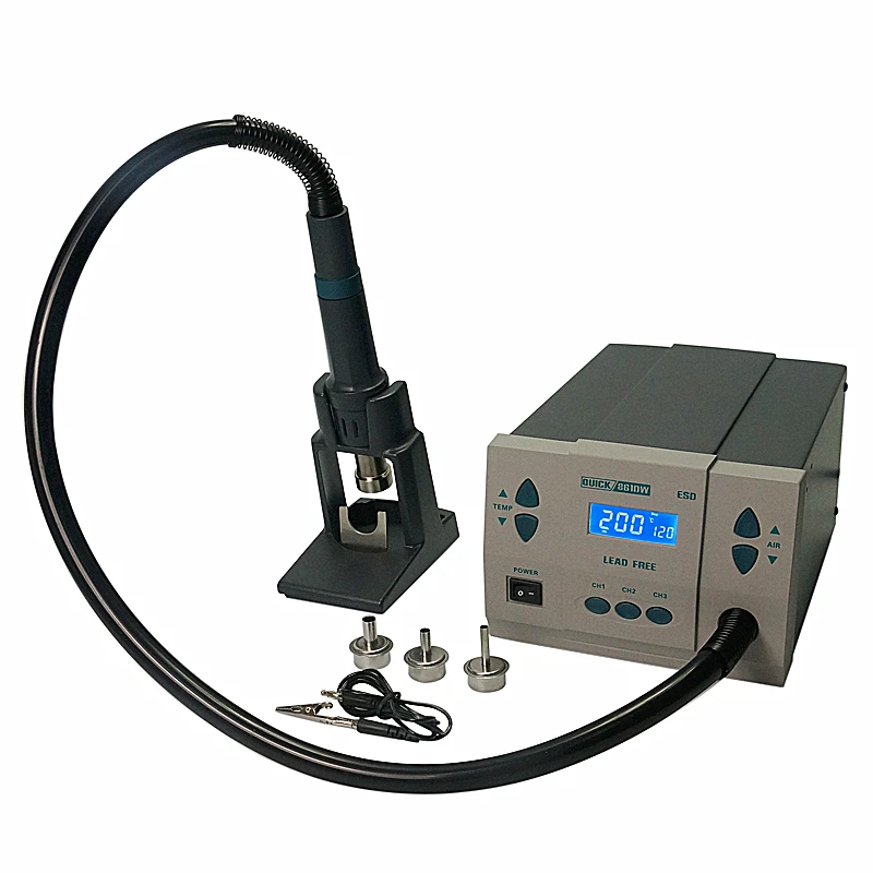 

Hot Air Soldering Station Quick Spot 861DW BGA Rework Chip IC Repair For Laptop Mobile 110V 220V Digital Display Control
