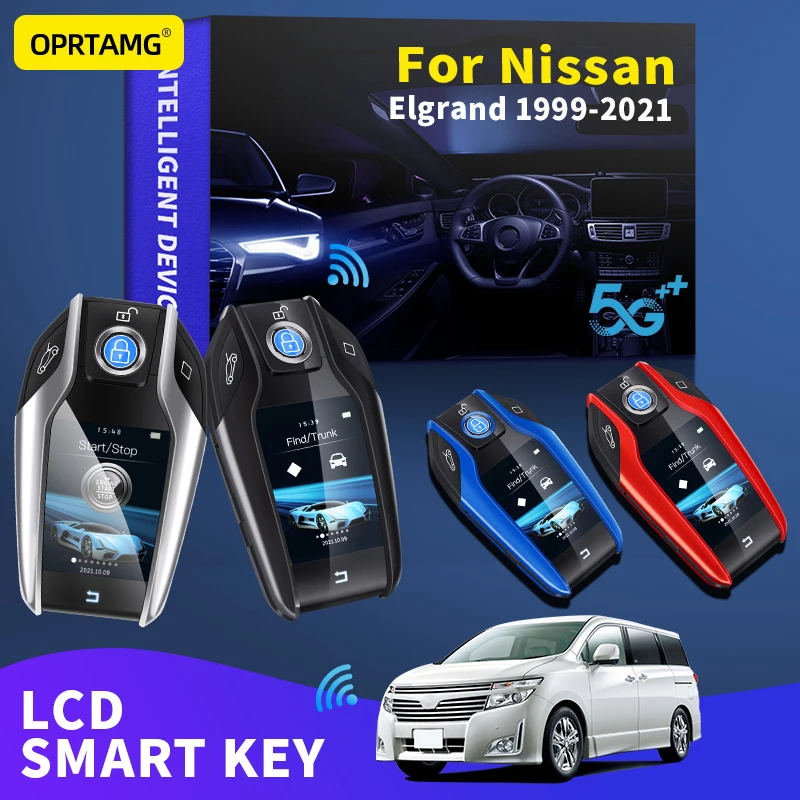 

OPRTAMG Keyles Entry Remote Car Key Modified Smart LCD For Nissan Elgrand 1996 1998 1999 2000 2001 2002 2004 2006 2010 2021 2022