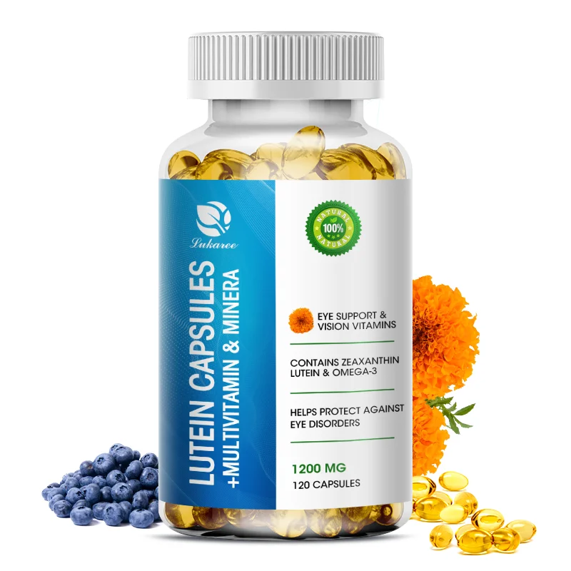 

Lukaree Zeaxanthin Lutein Capsules Eyes Care Vitamin Supplements Relieve Eye Fatigue & Dry Eye Symptoms Protecting Vision