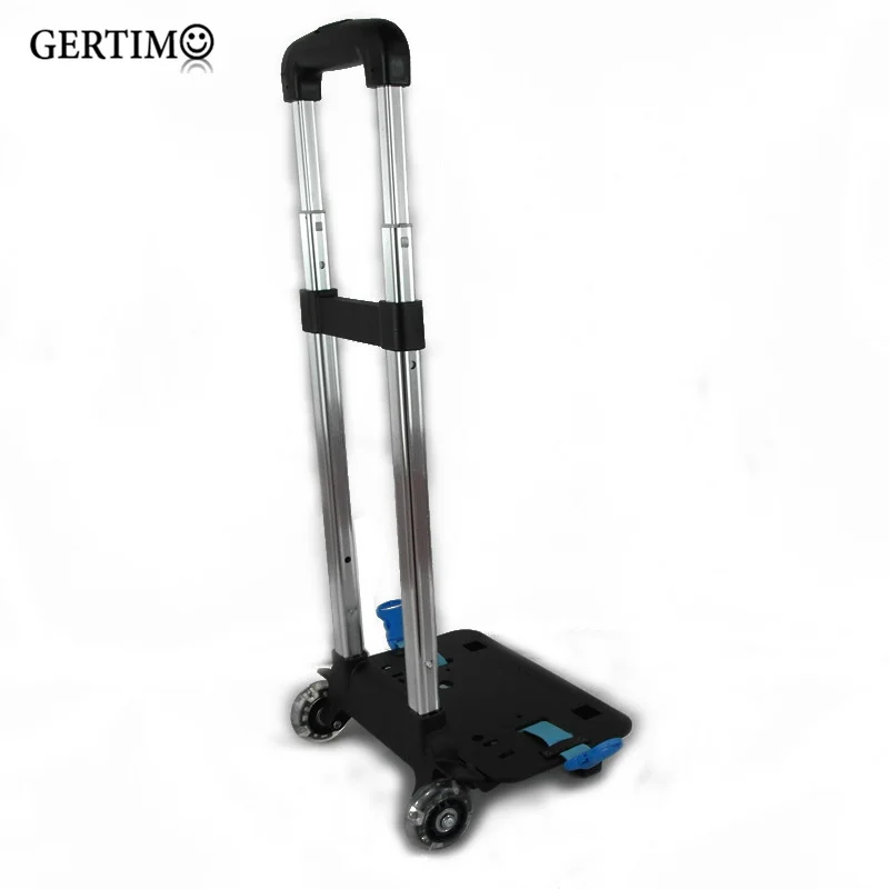 

2 Wheel Fold Pull Rod Bracket Roll Removable Trolley Kids Schoolbag Luggage Cart Trolley School Bags Flash Wheel