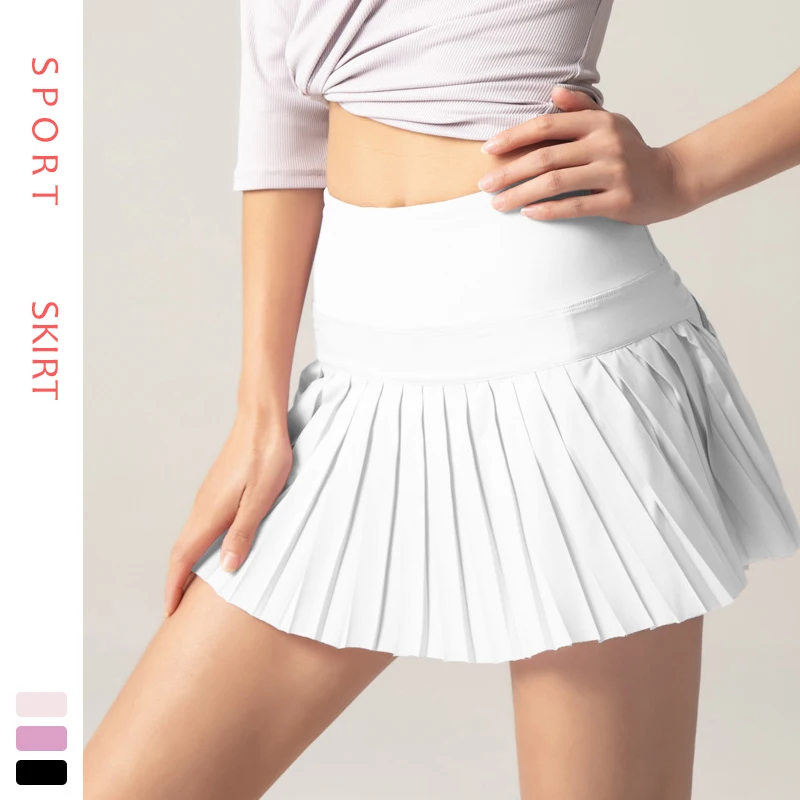 

Women Sports Tennis Skirts Golf Dress Fitness Shorts Athletic Running Short Quick Dry Skirt with Pocket Designer Tennis Skirt
