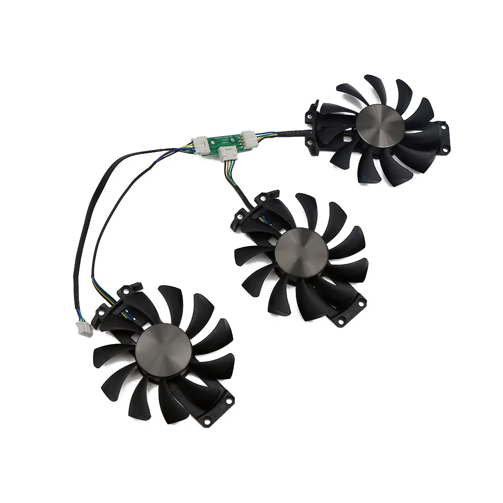 Фото Комплект из 3 вентиляторов 75 мм 4PIN GA81S2U для видеокарт ZOTAC Geforce GTX 980 4GD5 и GTX 970 AMP 4G. Подарок. №2