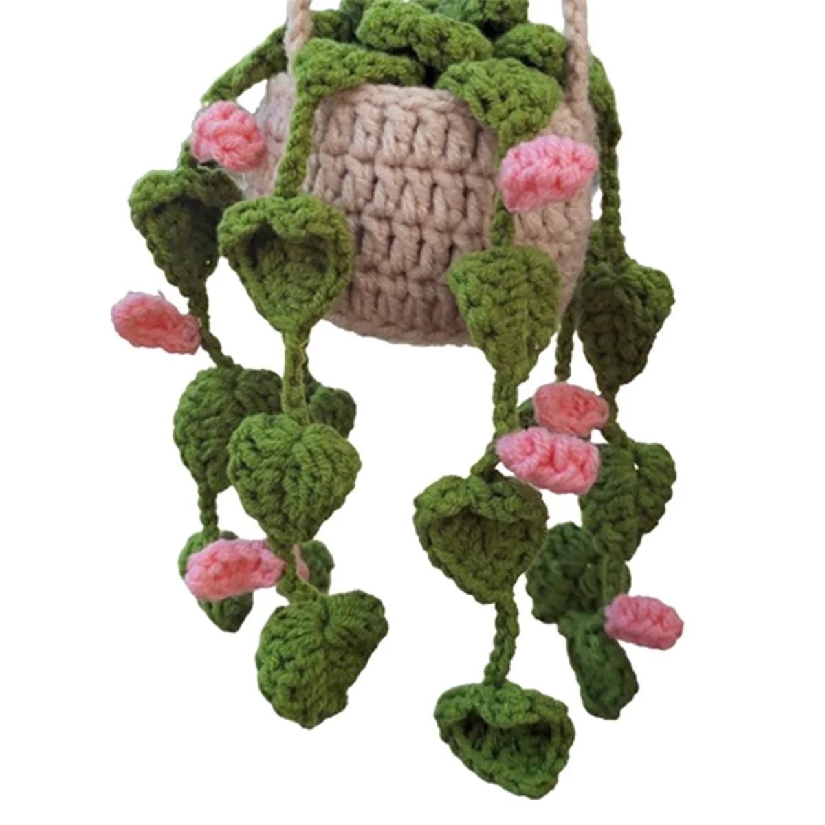 Зеркало заднего вида подвеска милые горшечные растения вязаное крючком