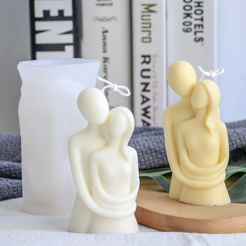 

DIY Candles Mould Large Candle Silicone Mould 3D Silicone Couple Mold Handmade Home Decoration Mold Wedding gift