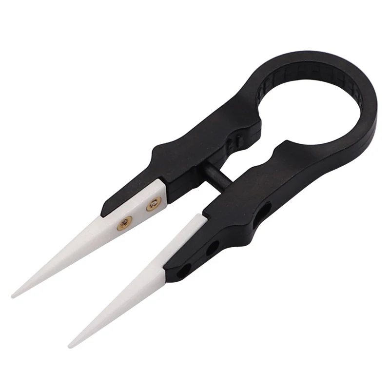 

1Pc Multifunctional DIY Ceramic Tweezers Steam Insulation Head Tweezers Forceps 145x83mm Color Random