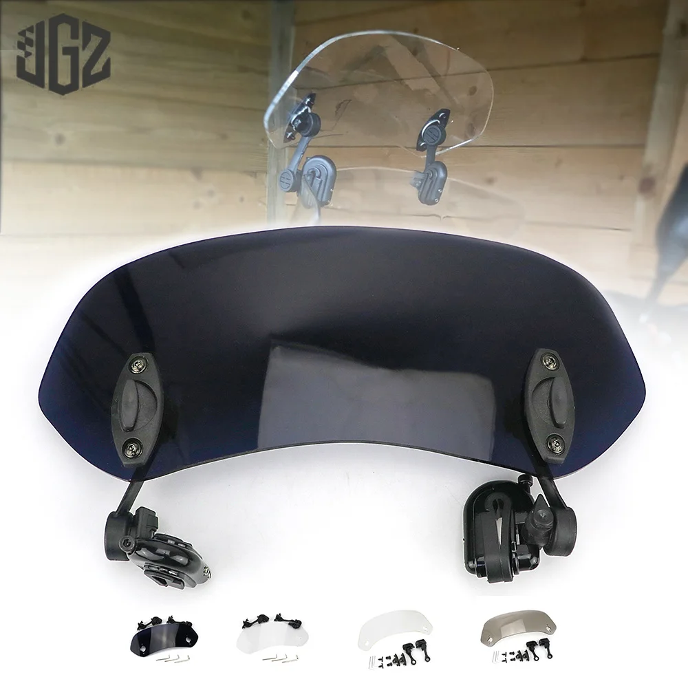 

Motorcycle Clamp-On Windshield Extension Spoiler Adjustable Windscreen Deflector For BMW R1250 F850 F800 F750 R1200 GS S1000RR