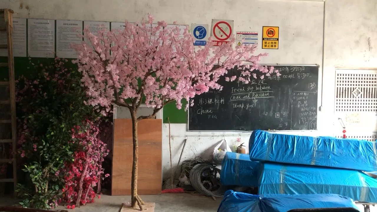 

large outdoor ornaments wooden artificial flowers trees cherry bloesemboom dekorasi pohon buatan sakura