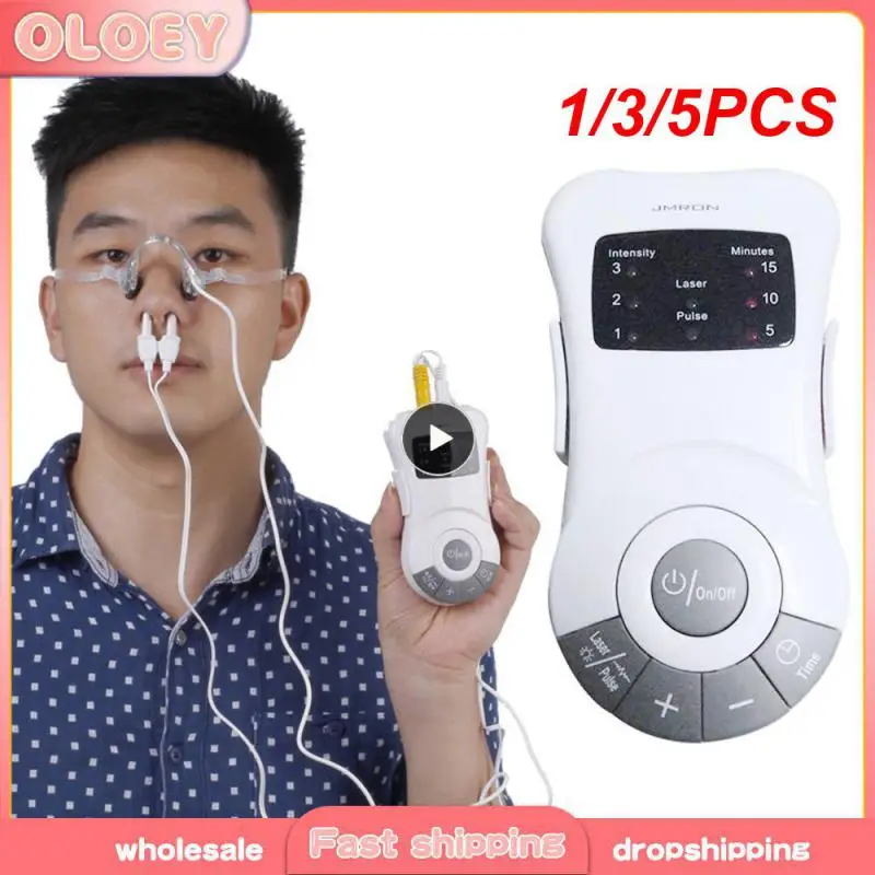 

1/3/5PCS Rhinitis Therapy Machine Allergy Reliever Low Frequency Laser Hay Fever Sinusitis Device Nose Health Care