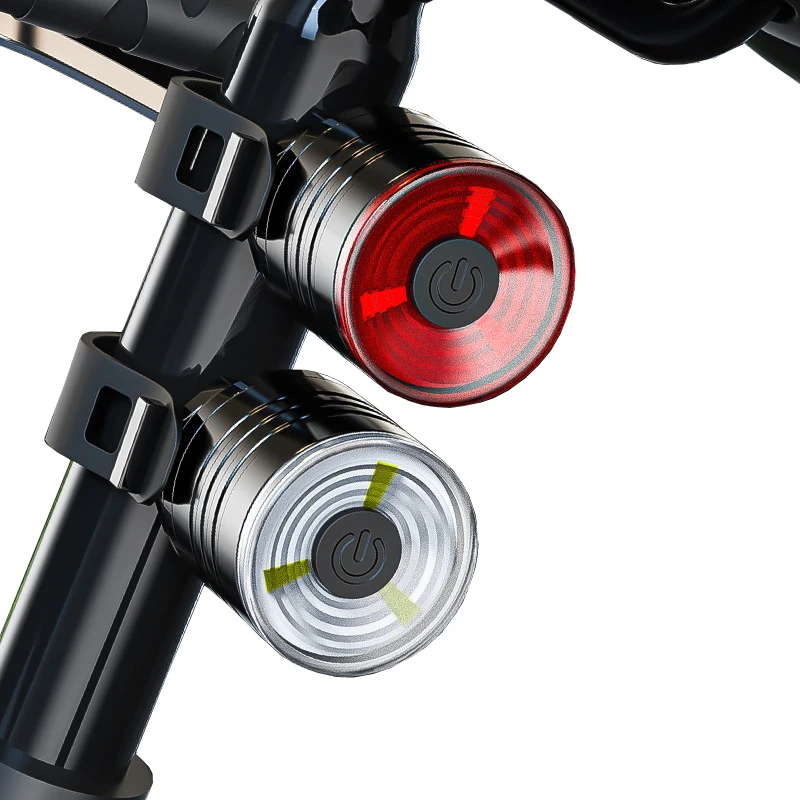 

Smart Bicycle Tail Rear Light IPX6 Waterproof Cycling LED Taillight Aluminum Alloy Night Riding Warning Light