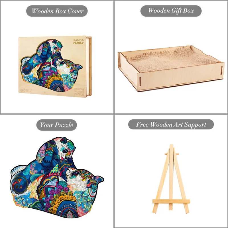 Китайская панда деревянный пазл уникальное животное для взрослых и детей