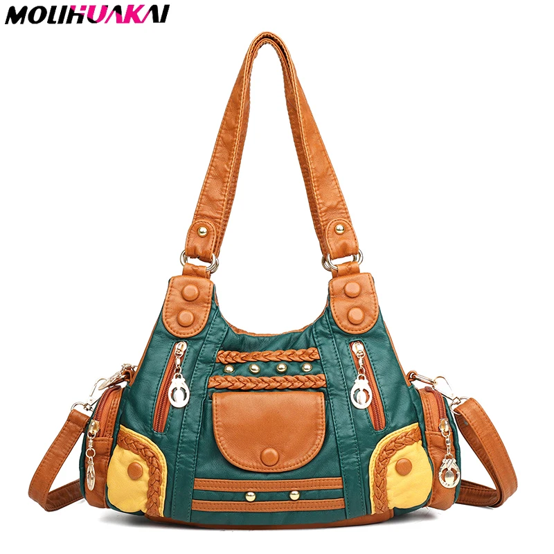 

Leather Casual Crossbody Bags for Women 2022 Ladies Luxury Designer Tote Handbag Top-Handle High Quality Shoulder Bag Sac A Main