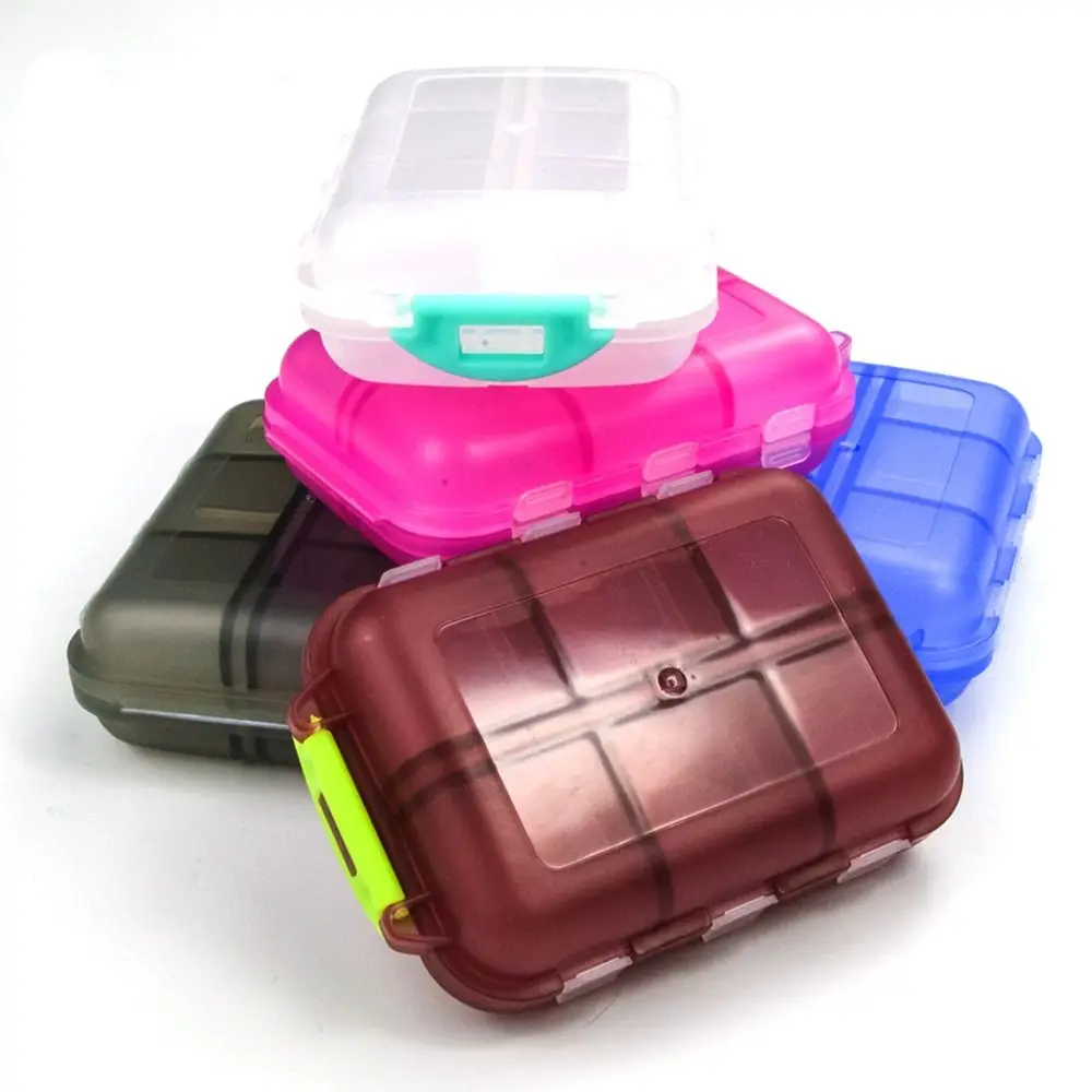 

Portable Plastic Dispenser Organiser Medicine Organizer Box Medicine Tablet Storage Medication Case 12 Grid Pill Box