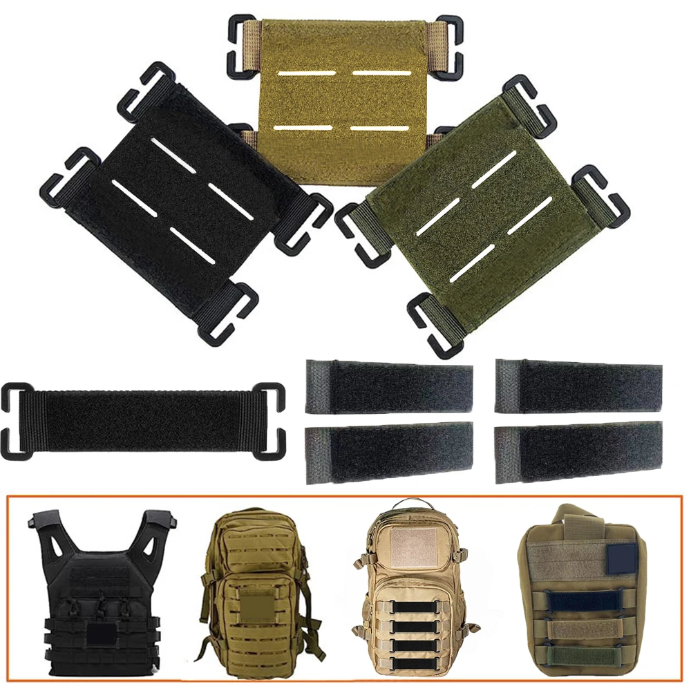 

3 Styles Detachable Webbing Expansion Tactical Badge Base Self-Adhesive Badge Function Base Tactical Backpack Accessories