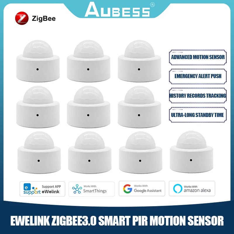 

Ewelink Zigbee3.0 Smart PIR Motion Sensor Smart Home Wireless Mini Human Body Movement Sensor App Control With Zigbee Gateway