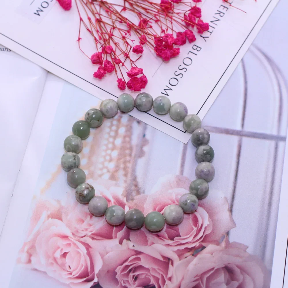 Модный простой браслет с одним кольцом 수tı 8 мм эластичные бусины из веревки