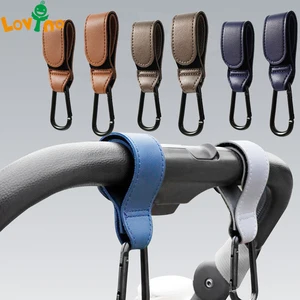 1/2pcs PU Leather Baby Bag Stroller Hook Rotatable Cart Organizer Pram Hook Pram Rotate 360 Degree S in India