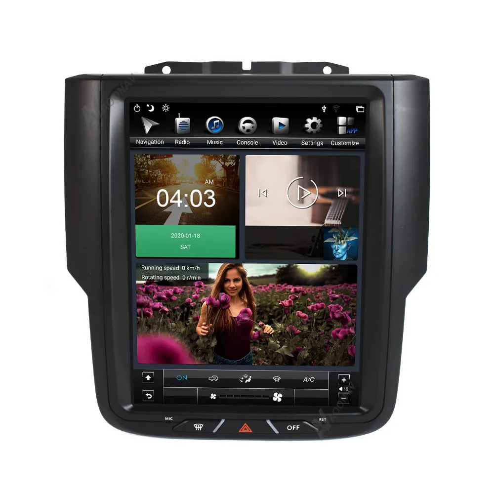 

For Dodge RAM 1500 2013-2018 Android Radio 10.5 Inch Full Screen Auto Stereo Receiver Multimedia Carplay Player Tape Recorder
