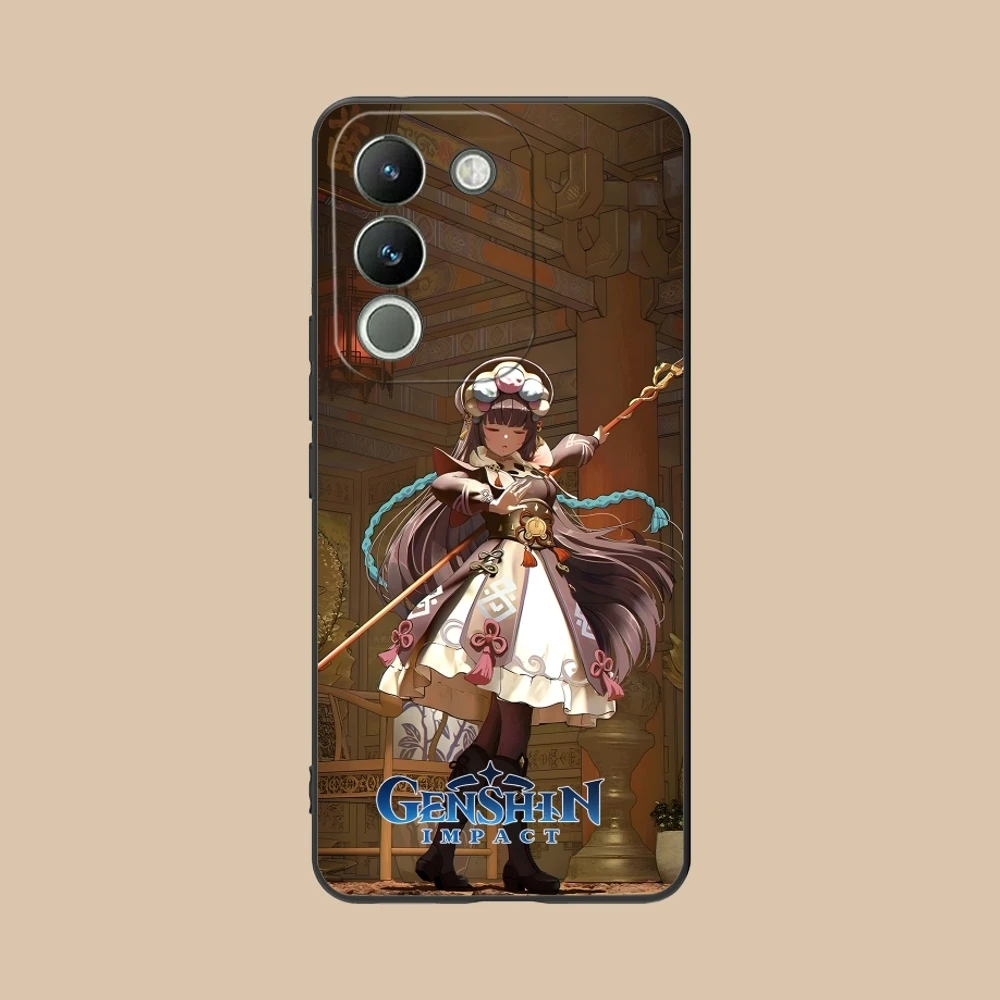 Genshin Impact YunJin мобильный телефон чехол для VIVO Y95 Y93 Y31 Y20 V19 V17 V15 Pro X60 NEX черный мягкий