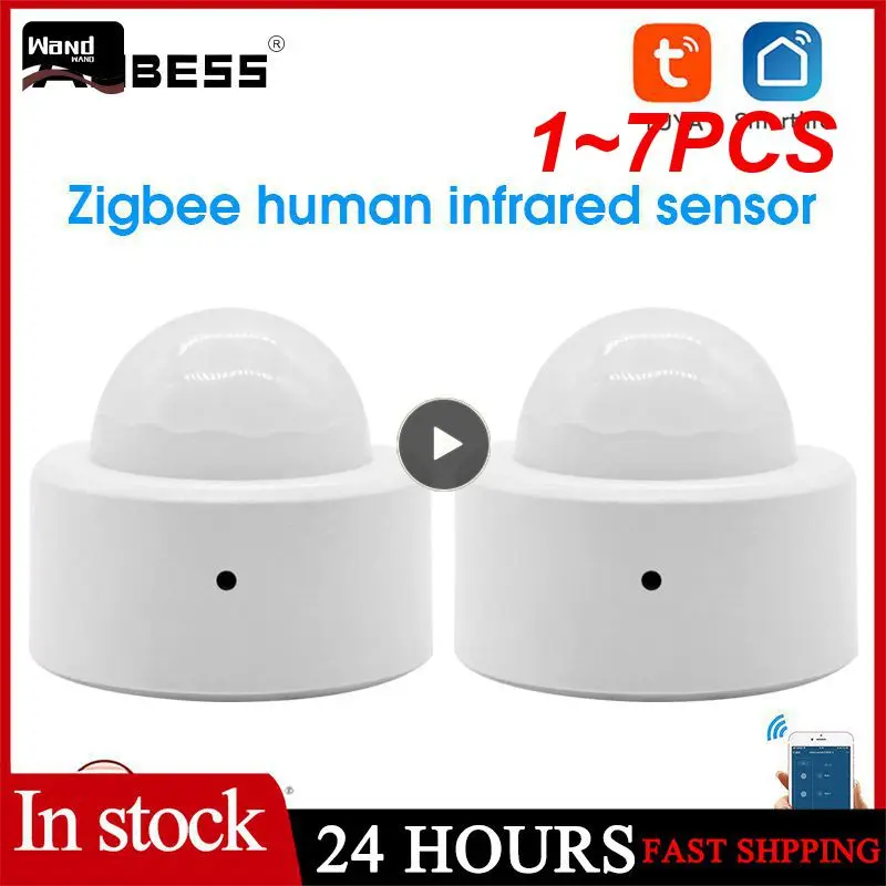 

1~7PCS Tenky Tuya Zigbee Presence Sensor Human Body Sensor Body Movement Mini PIR Motion Sensor Smart Home Automation