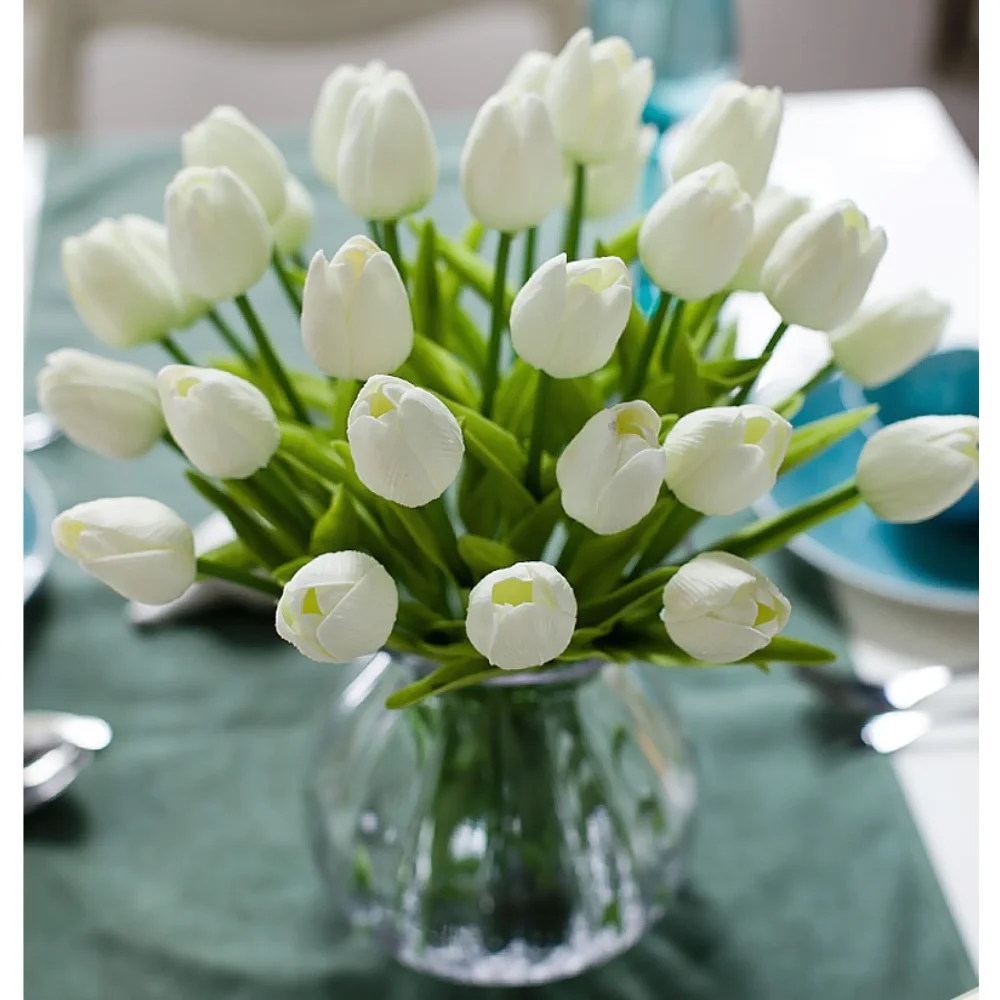 

PU Mini Tulip Imitation Wholesale Silk Wedding Home Decoration Artificial Flower