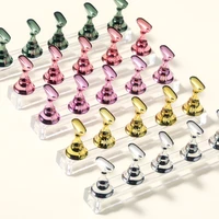 manicure practice nail holder magnet adsorption chessboard holder sticky nail acrylic crystal nail polish display stand tool