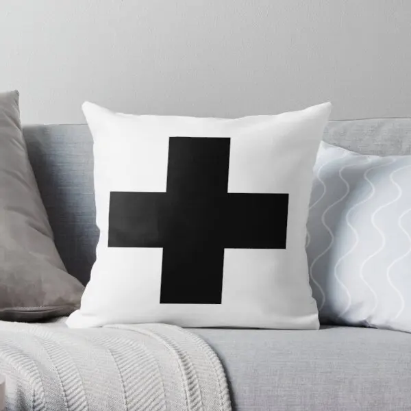 

Swiss Cross In Black Printing Throw Pillow Cover Hotel Comfort Case Waist Throw Bed Bedroom Fashion Fashion Pillows not include