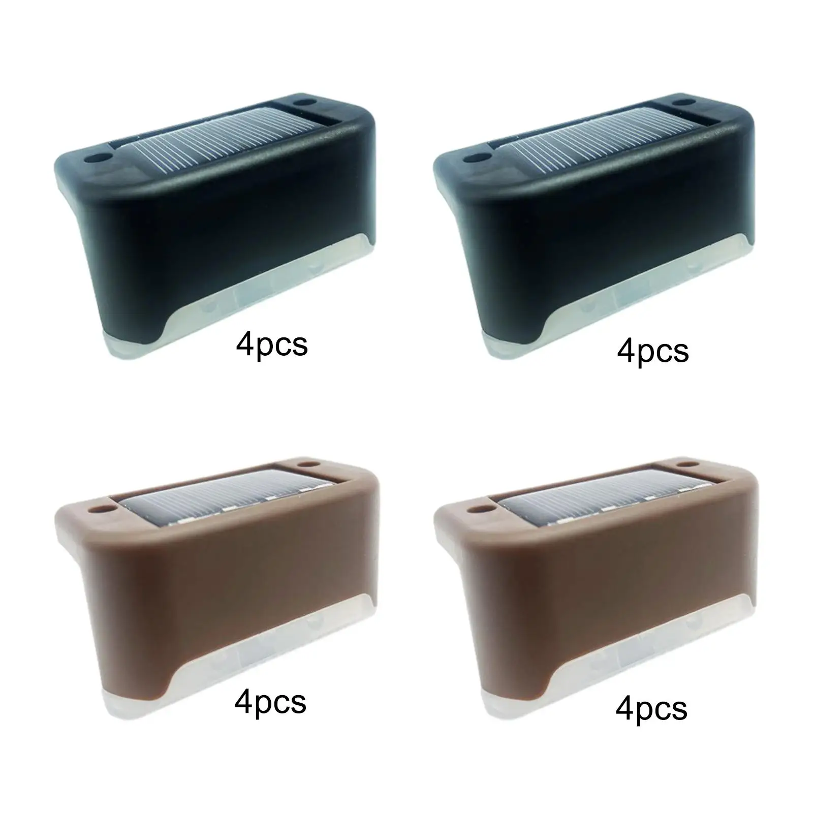 

4x Deck Lights LED Steps Lamps Step Lights LED Waterproof Lighting for Patio Gutter Pathway Fence Decorative