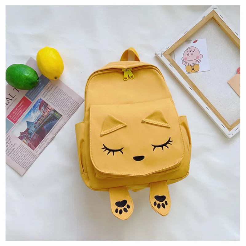 

Custom Embroidery Cute Cat Backpack Children Travel Shoulder Bags Personalized Name Birthday Gifts Schoolbag Girls Boys Backpack