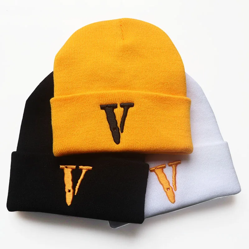 

Men Women Letters Personalized Stereoscopic Embroidery Knitted Cap Outdoor Ski Cap Set Head Cap Students Wool Cap