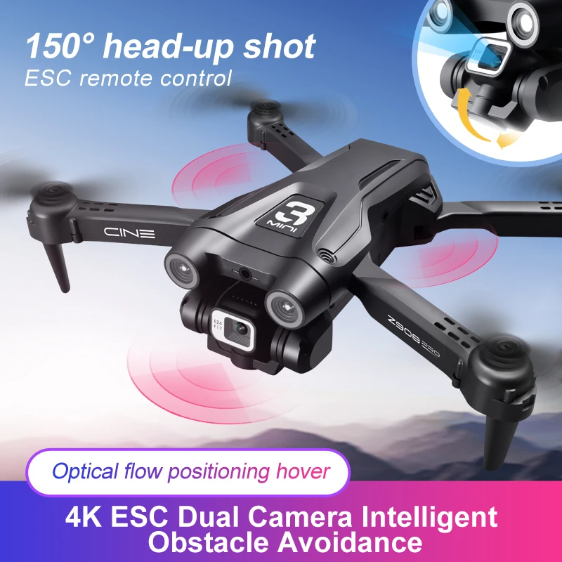 Mini Z908 Pro Drone 4K HD Professional Dual Camera Optical Flow Localization Obstacle Avoidance Helicopters Dron Airplane