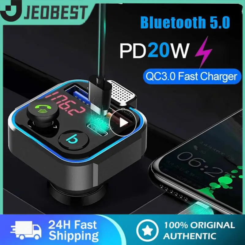 

Bluetooth Fm Transmitter Hands Free Pd 20w Mp3 Player Support U Disk Universal Car Adapter Car Accessories Durable