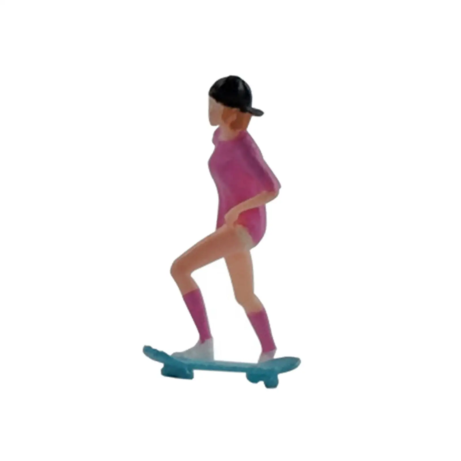 

1/64 Scale People Figurines Skateboard Girl People for Dioramas Layout Decor