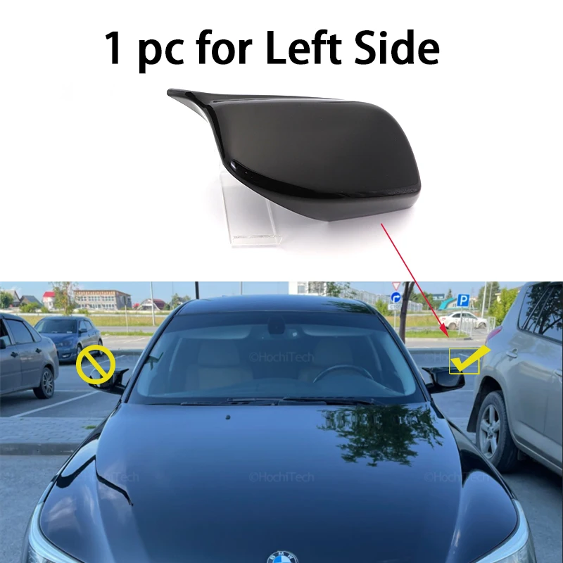 

Черные крышки боковых зеркал с узором из углеродного волокна для BMW 5 серии E60 E61 E63 E64 2004-2008 520i 525i 528i 528xi 530i